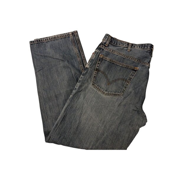 Levis 559 Relaxed Straight Blue Jeans W38 L34 100% Cotton Made In Mexico - Picture 8 of 8